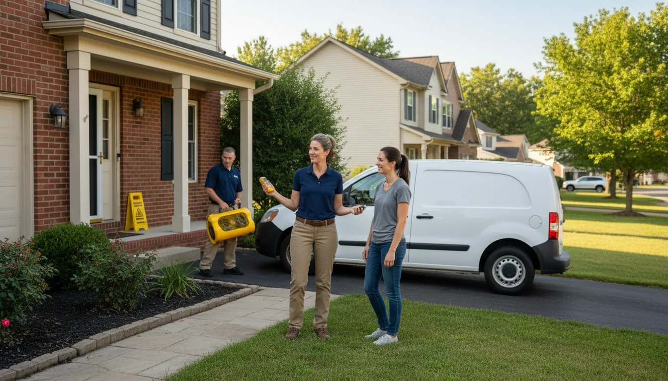 Residential water damage restoration in Bexley, OH